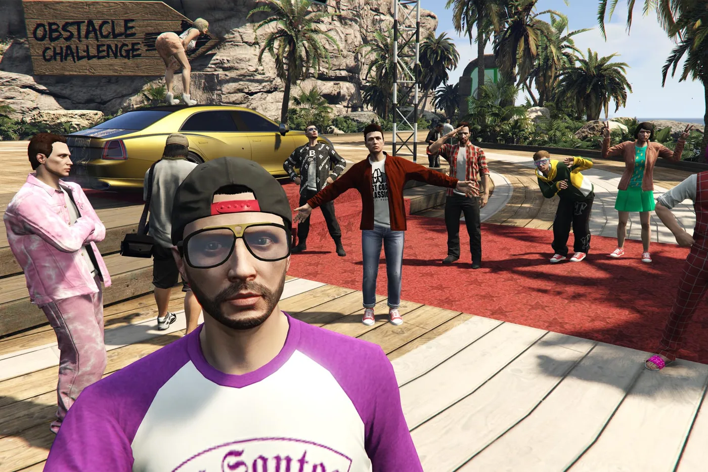 Players racing on GTA Series Arcade
